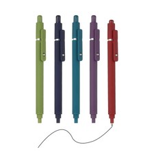 5Pcs 0.5mm Retractable Pens,Red/Dark Blue/Blue/Green/Dark Purple