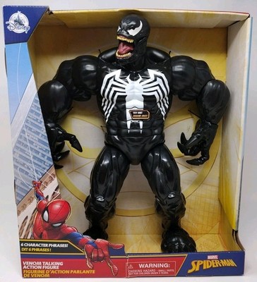Disney Marvel Spiderman Large 16'' Venom Talking Action Figure 6 Phrases New