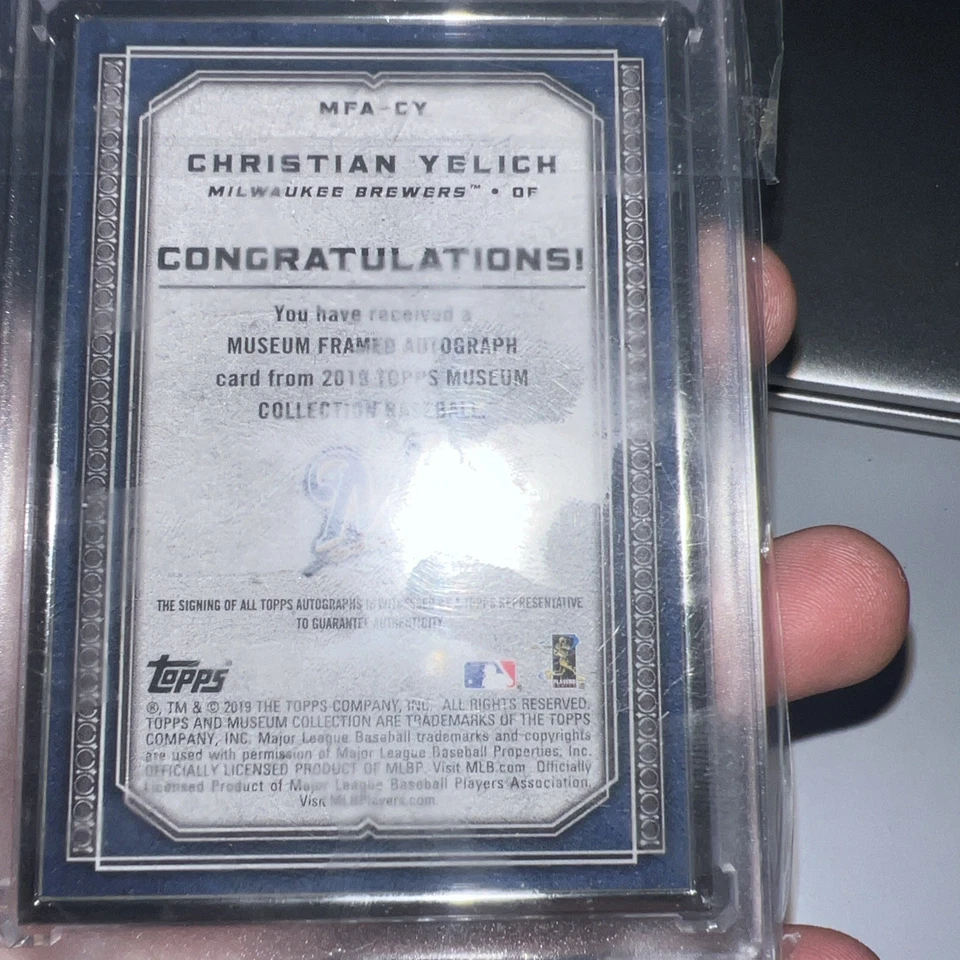 2019 Topps Museum Baseball CHRISTIAN YELICH Gold Framed auto 10/15 Brewers - Image 3 of 4