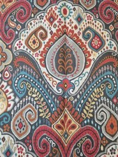 Waverly Sun N Shade Outdoor Fabric Lot Paisley Upholstery Remnants 3 Pieces