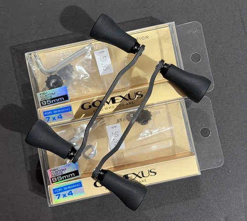 Lot Of 2 - Gomexus 95mm Carbon Fiber Handle 7x4mm with P20 knobs For Shimano