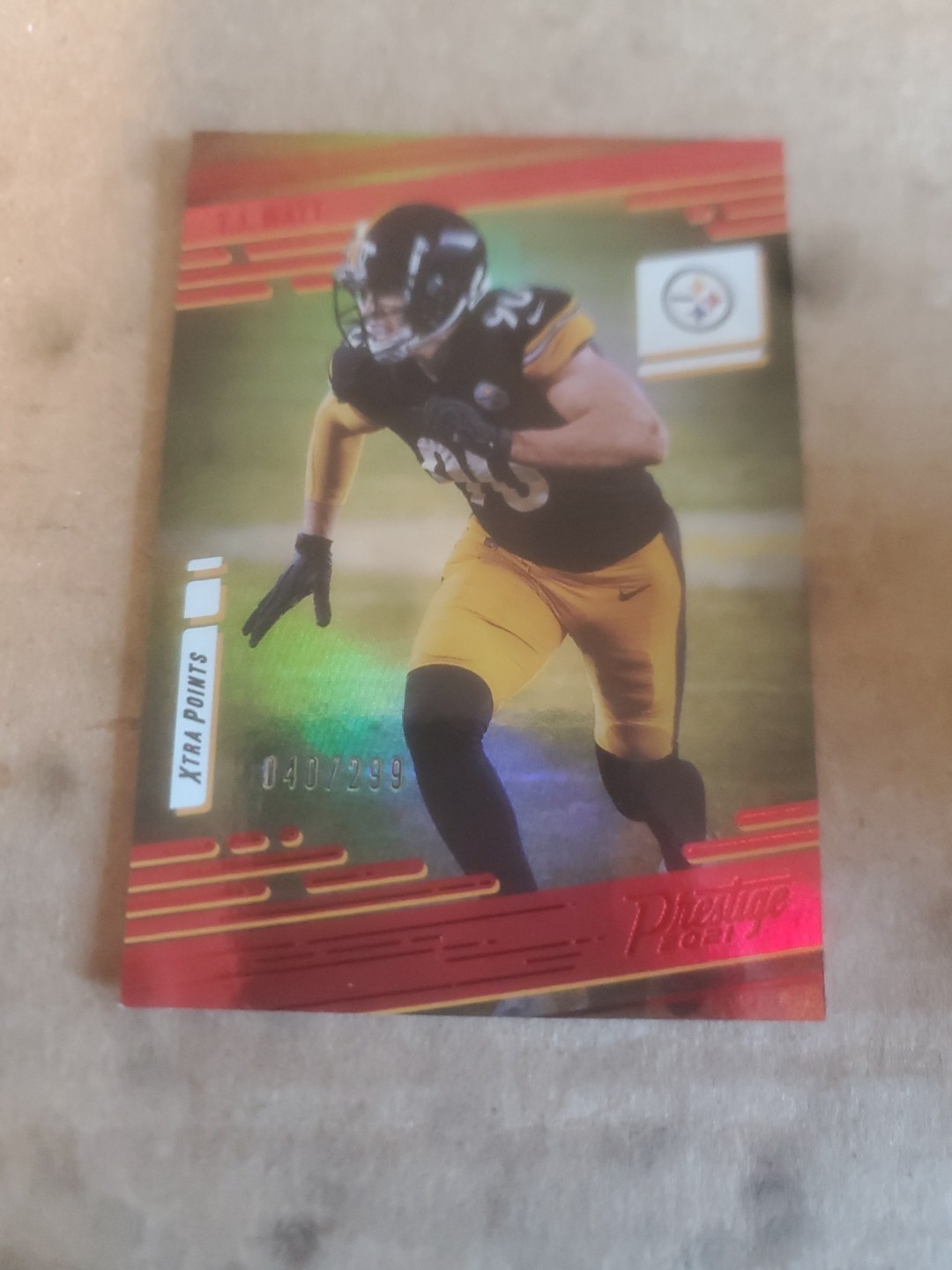2021 Panini Prestige Xtra Points Red #172 T.J. Watt Steelers /299 !!!