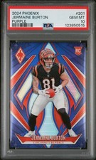 2024 PANINI PHOENIX PURPLE #201 JERMAINE BURTON PSA 10