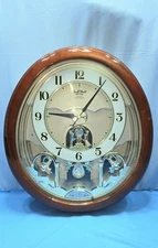 Rhythm HARMONY OF LOVE Motion Wall Clock Swarovski Crystal Small World Musical