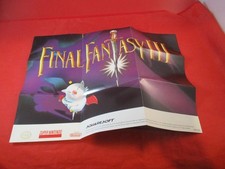 Final Fantasy III Super Nintendo SNES Foldable Poster Insert ONLY #K