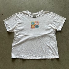 Vintage Y2K Nike Baseball Shirt Size Large White Center Logo USA Made