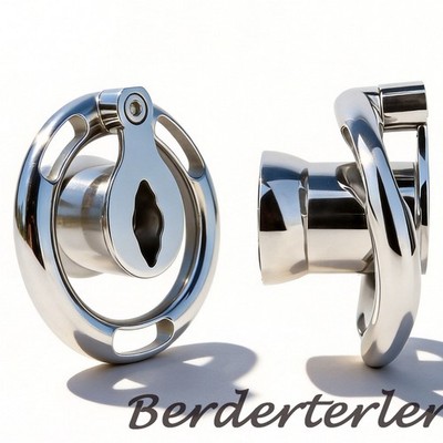 New Stainless Steel Inverted Negative Flat Male Chastity Cage 3-Way T Strap Belt