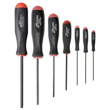 Bondhus 10687 Set of 7 Balldriver Screwdrivers, ProGuard Finish, sizes 1.27-5mm