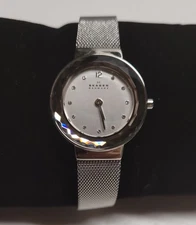 NOS w/tags Skagen Women's Stainless Mesh Watch, w/New Battery, 456SSS - Nice!
