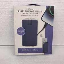 myCharge AMP Prong Plus Portable Charger 10,000mAh Power Bank USB-C New