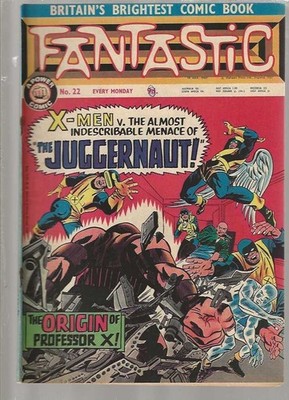 FANTASTIC 22 - FN - 1ST JUGGERNAUT  - 1967 POWER COMICS ODHAMS PRESS UK - MARVEL