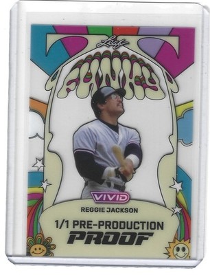 2026 Leaf Vivid Reggie Jackson Funky Clear 1/1 Pre-Production Proof