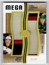 2023-24 Upper Deck Premier Mega Premier Dual Patch 3cl Kirill Kaprizov / Matt