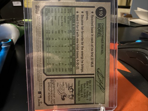 2023 Topps Heritage Image Variation Christopher Morel #110 (RC) Rookie Cubs - Foto 2 di 2