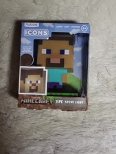 Minecraft ICONS STEVE Light 3D Character Lamp Nightlight Video Game Figure 001