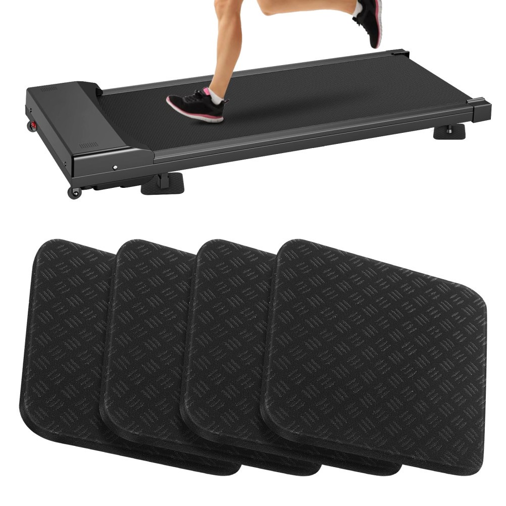  4 PCS Exercise Mats for Home Gym Equipment Treadmill Tile Floor Antirutschmatte