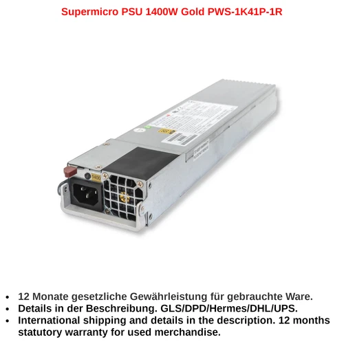 Supermicro PSU 1400W Gold PWS-1K41P-1R