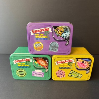 2023 GARBAGE PAIL KIDS GO ON VACATION *EMPTY* TIN SET ALL 3 COLORS
