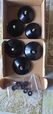 6 Pcs Heavy Duty Black Suction Cups with M6 x 14 Thread Screw, Clear PVC, Extra