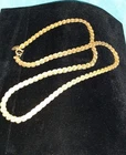 MIRIAM HASKELL Vintage Signed  23" Gold Tone Heavy  Chain  Necklace