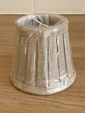 Lampshade Shade Small Clip On Empire Pleated Linen - New