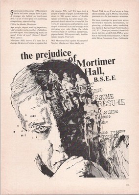 Fairchild Semiconductor Vintage 1965 Magazine Print Ad Prejudice Mortimer Hall