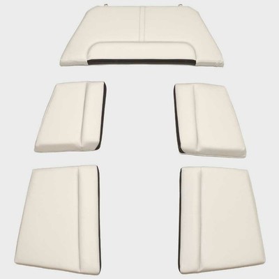 Sailfish Boat Bow Cushions Off-White Vinyl (Set of 5)