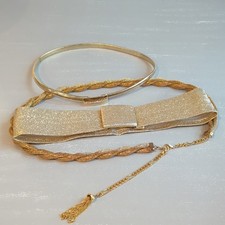 Vintage Statement Belts 3 Gold Metallic