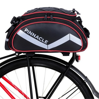 Pinnacle Unisex Tasche Gepäckträgertasche Kofferraum für Radräder mit reflektierendem Design schwarz