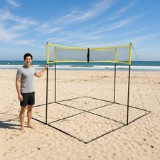 Four-Sided Volleyball Net Movable Sports Gear Quick Setup for Park, Backyard