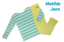 NWT MATILDA JANE 12 Secret Fields STRIPED LAPIS TEE  MISTLETOE RIDER PANTS