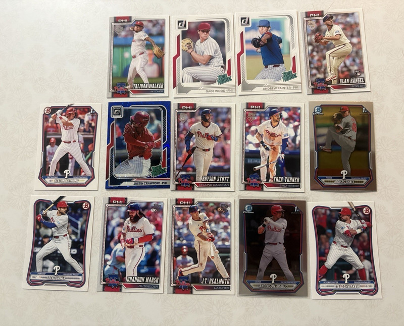 Topps 2026 MLB Philadelphia Phillies 14-Card Lot Topps Chrome/Donruss RC