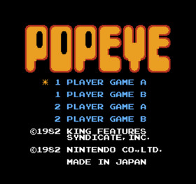 Popeye pre-owned Nintendo Famicom NES Tested