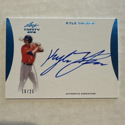 2015 Leaf Trinity Houston Astros Kyle Tucker On-Card AUTOGRAPH Blue #10/25