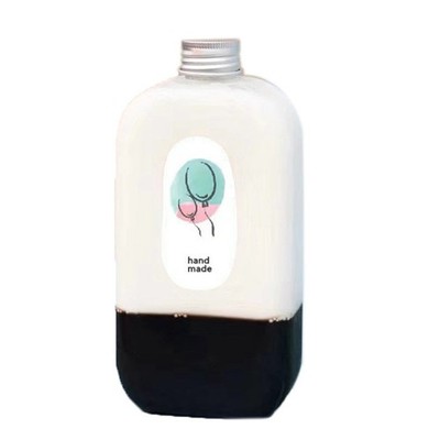 400 ml Beverage Bottle Square Drink Bottle Milk Tea Juice Cold Drink Bottle