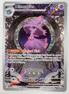 Pokémon TCG Mismagius IR 212/193 Paldea Evolved Illustration Rare