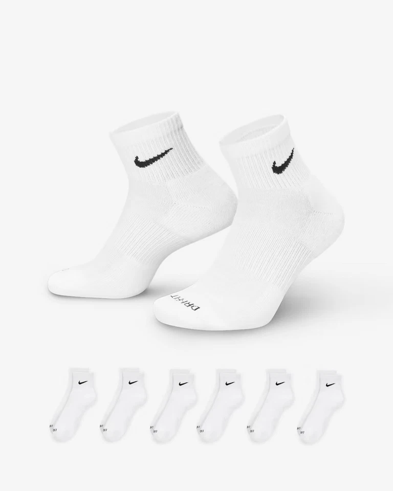 Nike Everyday Ankle & Crew Socks 6-Pairs, ALL Size’s - Image 2 of 4