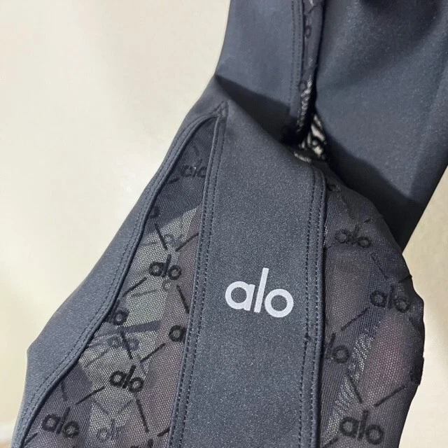 alo-yoga mesh all over logo capri crop workout gym leggings