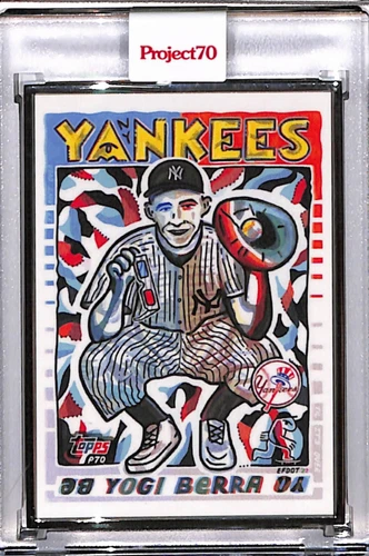 2021 TOPPS PROJECT 70 #813 YOGI BERRA BY EFDOT P70 AP SILVER FRAME 02/51