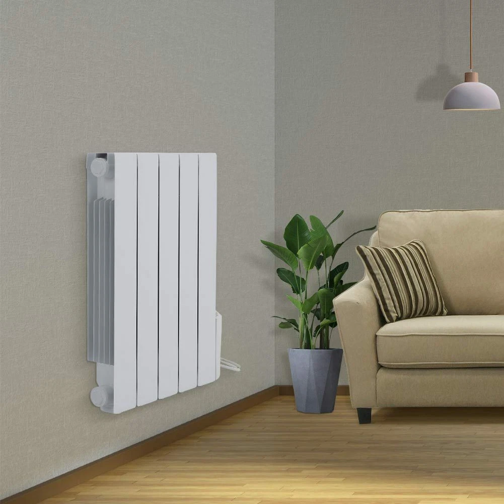 900W Wall Mounted Oil Filled Electric Radiator Thermostatic Panel