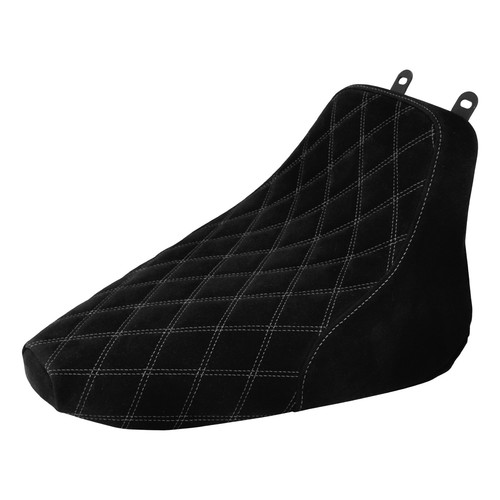 Driver Solo Seat White Stitching For Harley Heritage Softail Deluxe FLSTN 06-17 - Picture 14 of 17