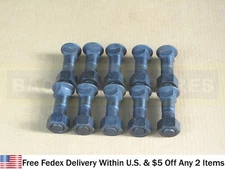 JCB PARTS - TOOTH POINT BOLT & NUT, 10 PCS (PART NO. 826/00303 1340/0701)