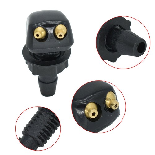 Universal Dual Holes Windshield Washer Nozzle Wiper Water Spray Jet Adjustable - Foto 5 di 12
