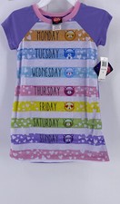 Care Bears Nightgown Girls Size 6 The Days of Week Purple