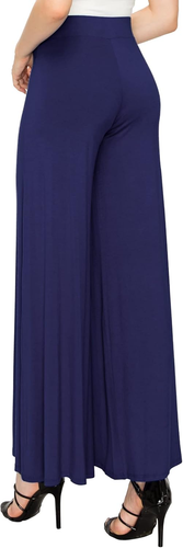 Women'S Solid Casual Comfy Stretchy Wide Leg Palazzo Lounge Pants