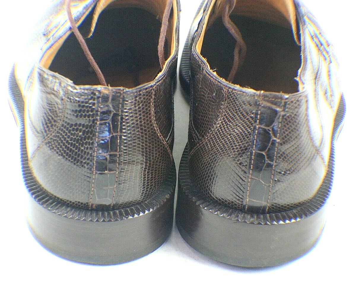 David Eden Alligator Leather Hand Made Brown Oxford Dress  display picture 1