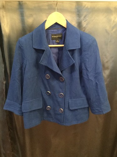 Banana Republic Double Breasted Royal Blue Peacoat, Size Small