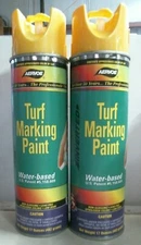 AERVOE 293, Yellow Turf Marking Paint, Water Based, 17 Oz. Lot Of 2, FREE SHIP