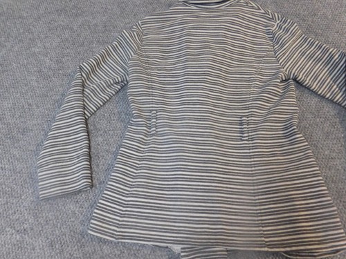 Merona Womens Pea Coat Small gray striped - Picture 9 of 11
