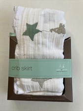 aden anais Cotton Muslin Crib skirt Nursery Bedding Up, Up  Away Elephant